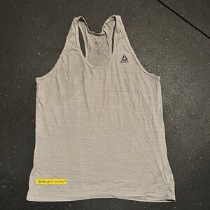 Les Mills Reebok Light Gray Men's Tank Top